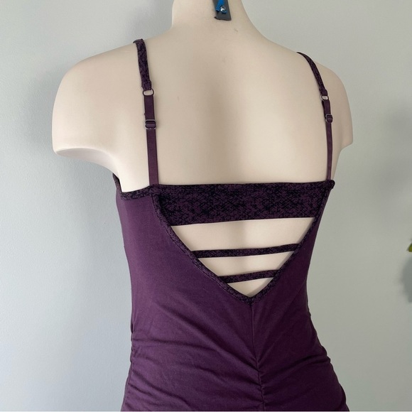 Nomads Hemp Wear Ruched Drop Waist Mini Tank Dress Purple Size Small - Picture 6 of 9